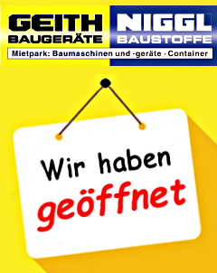 Wir haben geöffnet